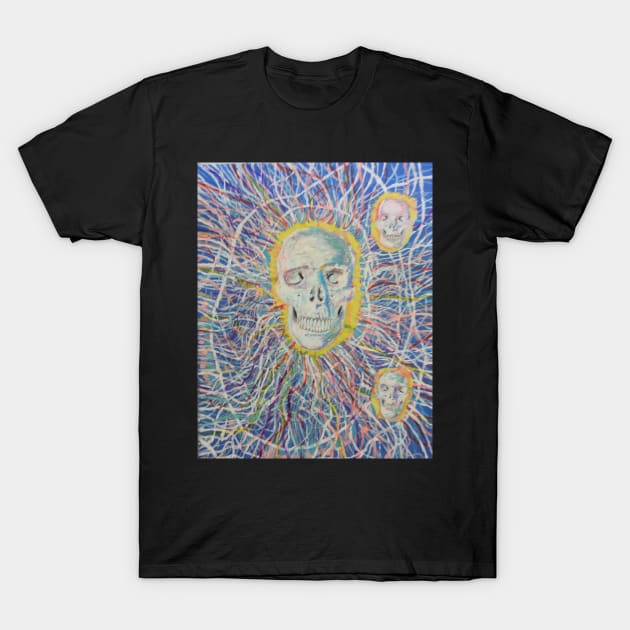 Insanity Madness skulls acrylic painting T-Shirt by SamsArtworks